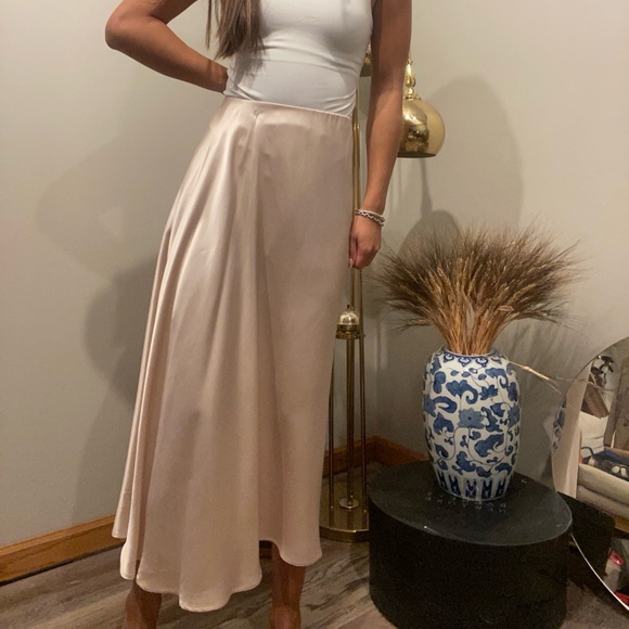 Silk Midi Skirt - Picture 5 of 9